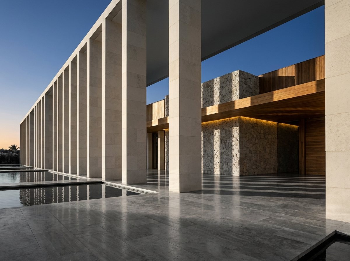The colonnade of a sovereign institution
